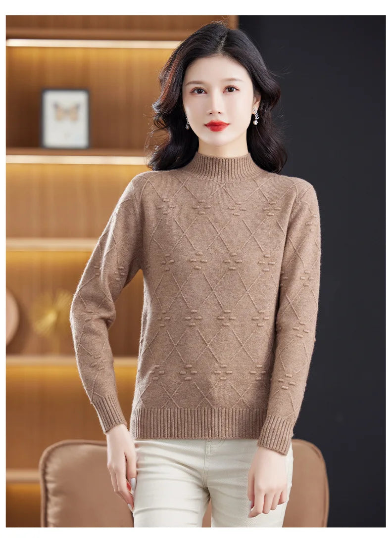 Women's Mock-Neck Knit Sweater
