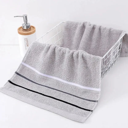 Teli da bagno in spugna di cotone a righe – Singolo, confezione da 3 o 6
