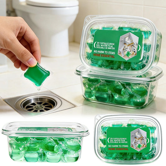 Odor Removal Sewer Cleaner Scented Gel Airs Freshener For Sinks Drains Gel Water Film Soluble In Water For Kitchen For Bathroom