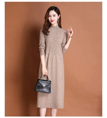 Knöchellanges A-Linien-Damenkleid mit Applikation