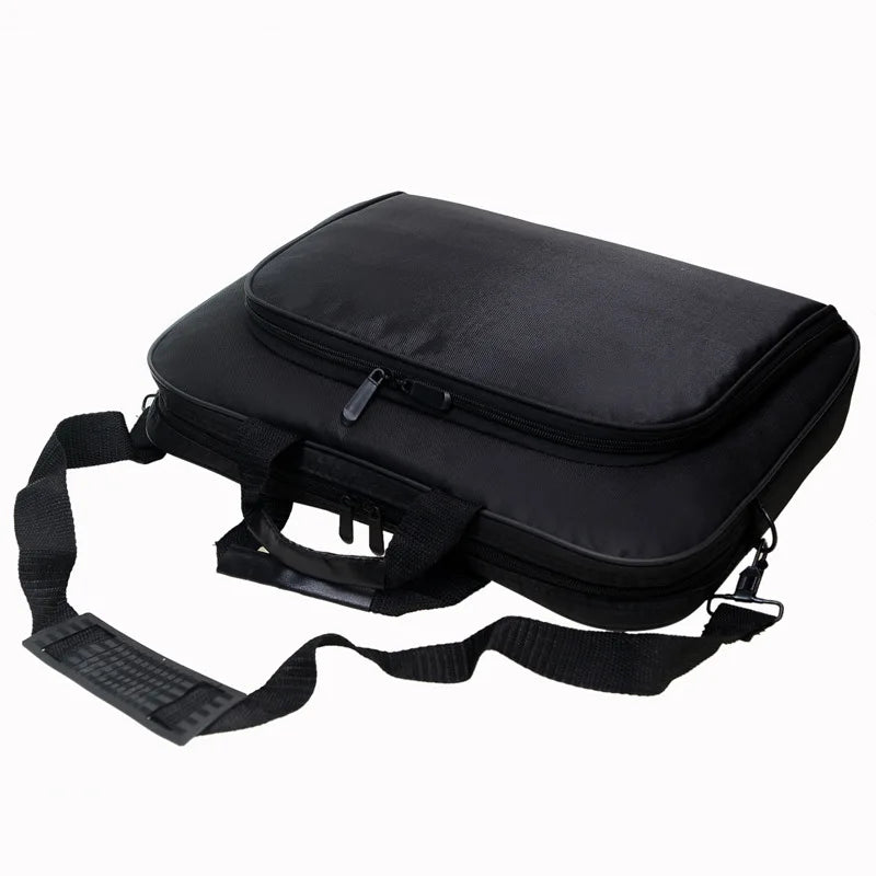Nylon Laptop Handbag 15.6"-17" - Lightweight Zippered Computer Shoulder Bag