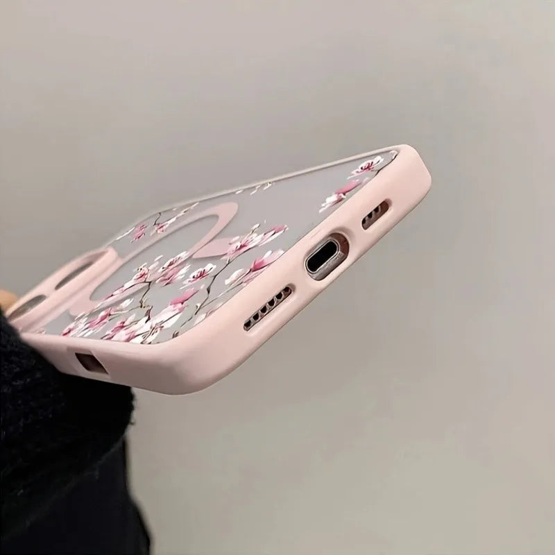 Pink Cherry Floral iPhone Case