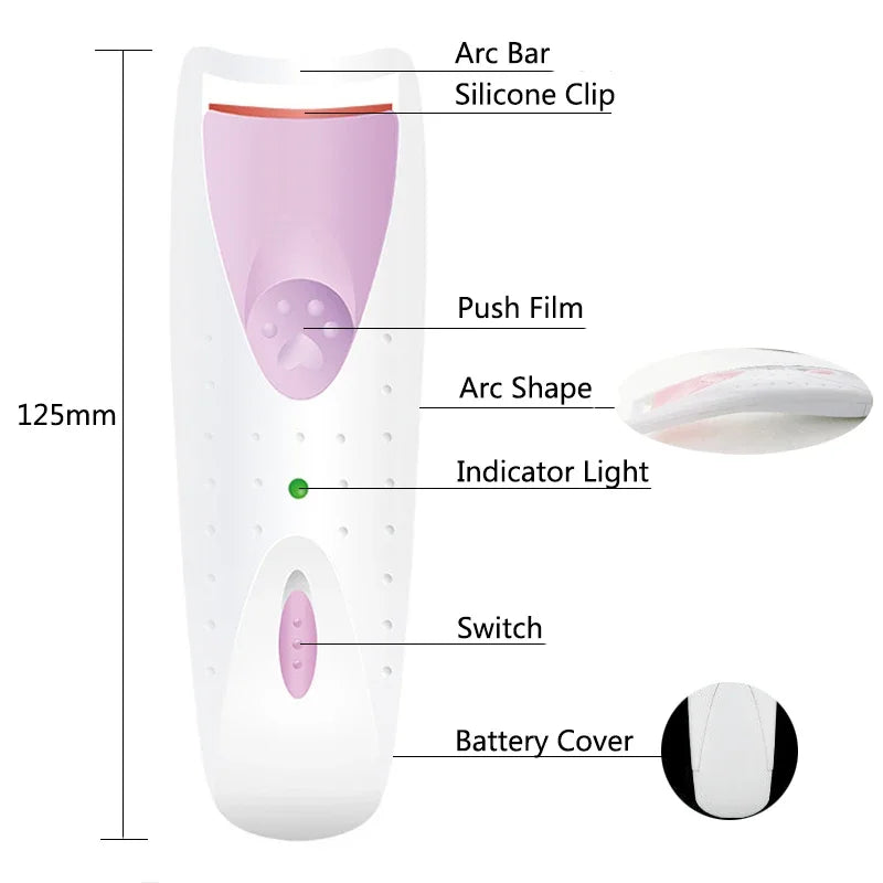 Heated Eyelash Curler – Rechargeable Lash Curling Wand
