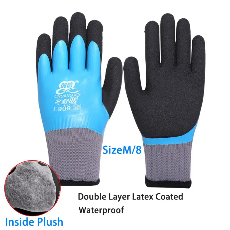 Insulated Work Gloves – Latex Grip Thermal Gloves