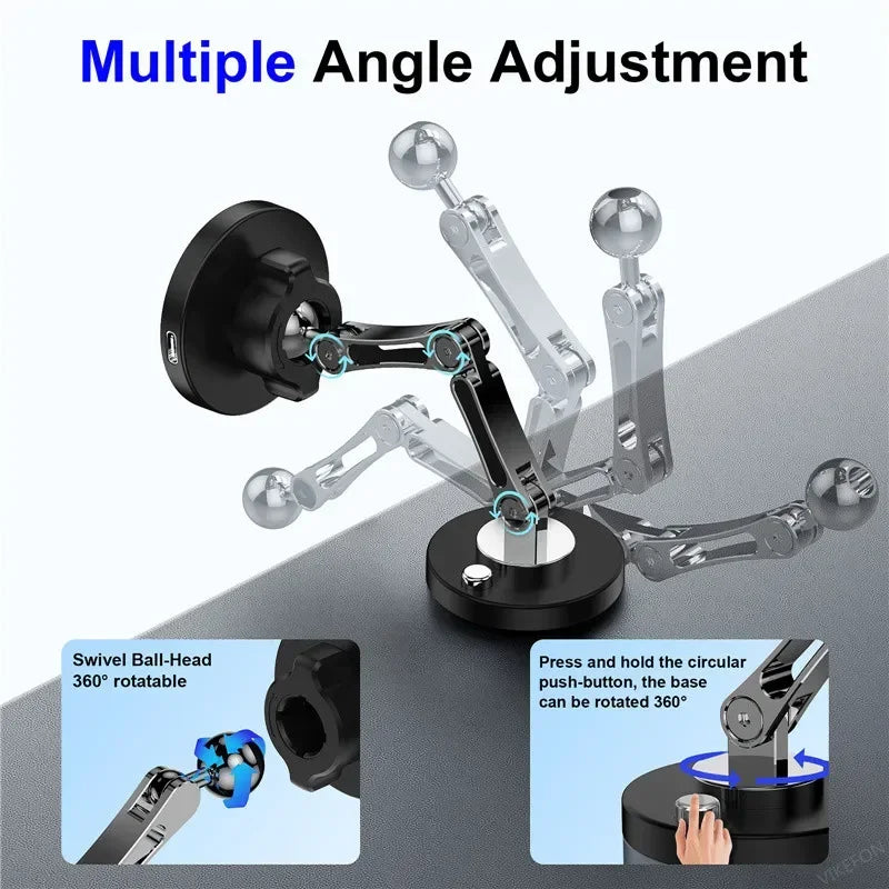 Magnetic Wireless Car Charger Stand & Phone Mount