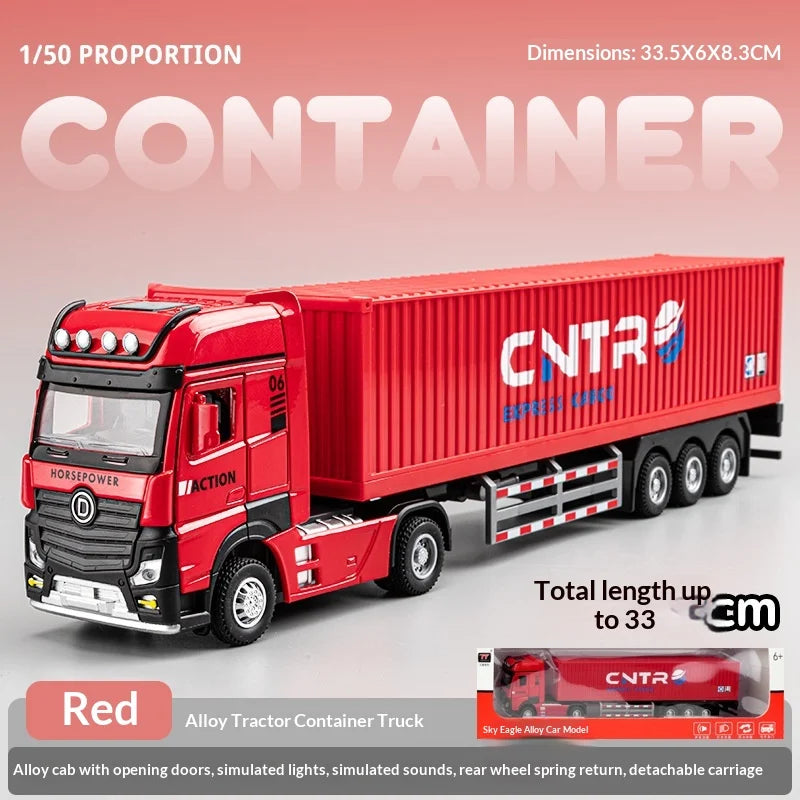42 cm Alloy Semi-Trailer Dump Truck – Large Construction Toy