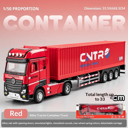 42 cm Alloy Semi-Trailer Dump Truck – Large Construction Toy