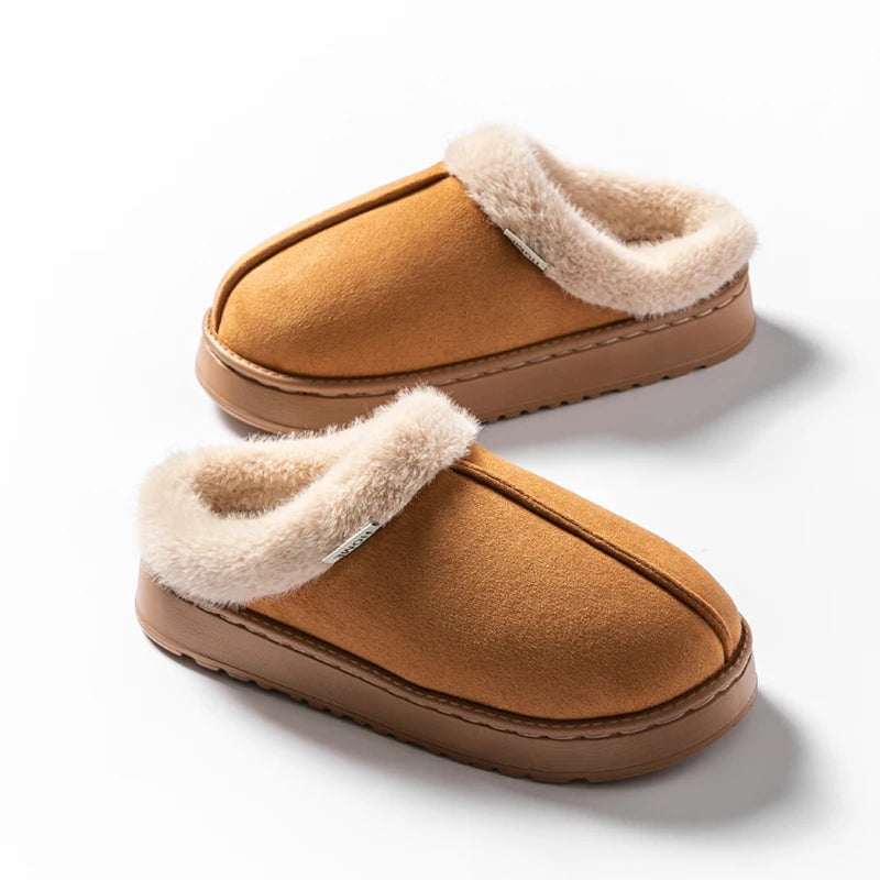 Women's Fluffy Winter Slippers – Warm Non-Slip House Slippers