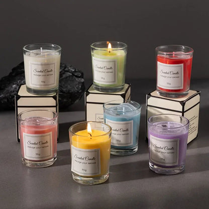 Aromatherapie-Kerze aus Sojawachs | 8 Std. Brenndauer | Rauchfrei | Lavendel, Rose oder Gardenie | Für Zuhause, Hotel & als Geschenk