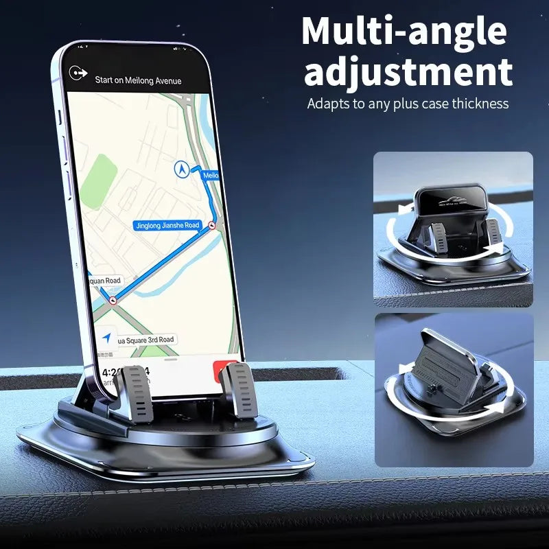 Silicone Dashboard Phone Holder – Anti-Slip Car Mount with 360° Rotation