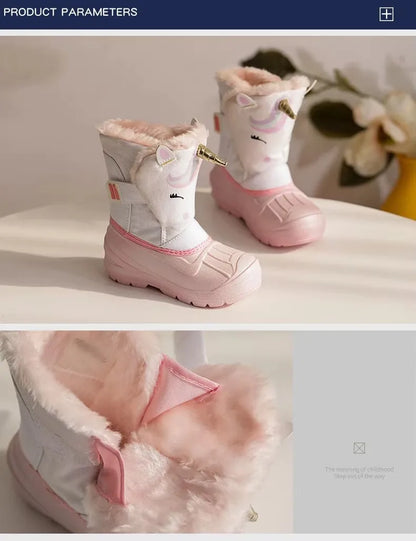Toddler Animal Snow Boots – Plush-Lined Non-Slip Winter Boots