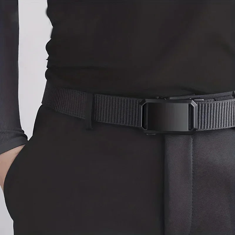 Automatic Buckle Canvas Belt for Men – Casual Outdoor & Work Belt