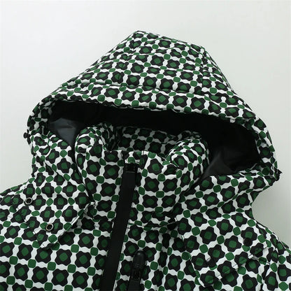 Gesteppte Damenjacke mit Kapuze, Reißverschluss und Taschen