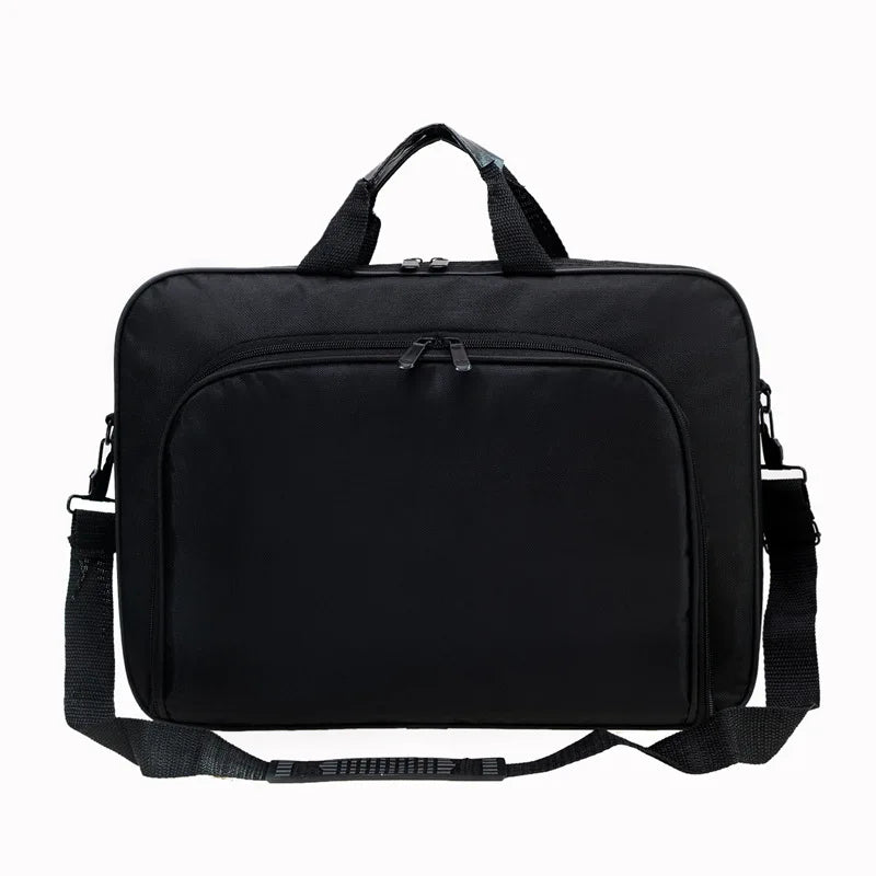 Nylon Laptop Handbag 15.6"-17" - Lightweight Zippered Computer Shoulder Bag