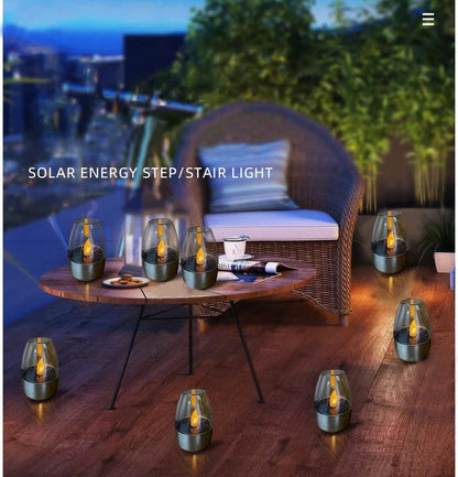 Lámpara de vela LED sin llama alimentada por energía solar | Resistente al agua IP65 | 6–8 horas de autonomía | Decoración de jardín y exteriores