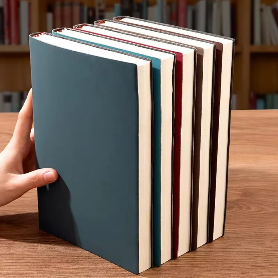 دفتر ملاحظات A5 من الجلد الناعم، 120 صفحة، أدوات مكتبية، غطاء مقاوم للماء، ملمس مريح، الأكثر مبيعًا