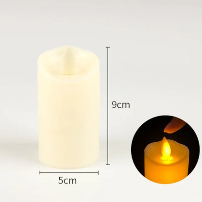 Flammenlose LED-Stumpenkerzen mit Batterien | 8 Größen | Warmes Flackern | Hochzeits- & Partydeko