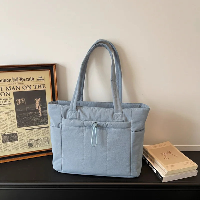Women's Quilted Laptop Tote 13.3"-16" - Lightweight Travel Shoulder Bag