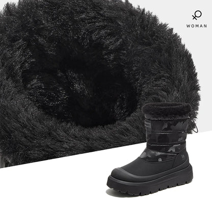 GOLDEN CAMEL Botas de invierno para mujer con forro de felpa