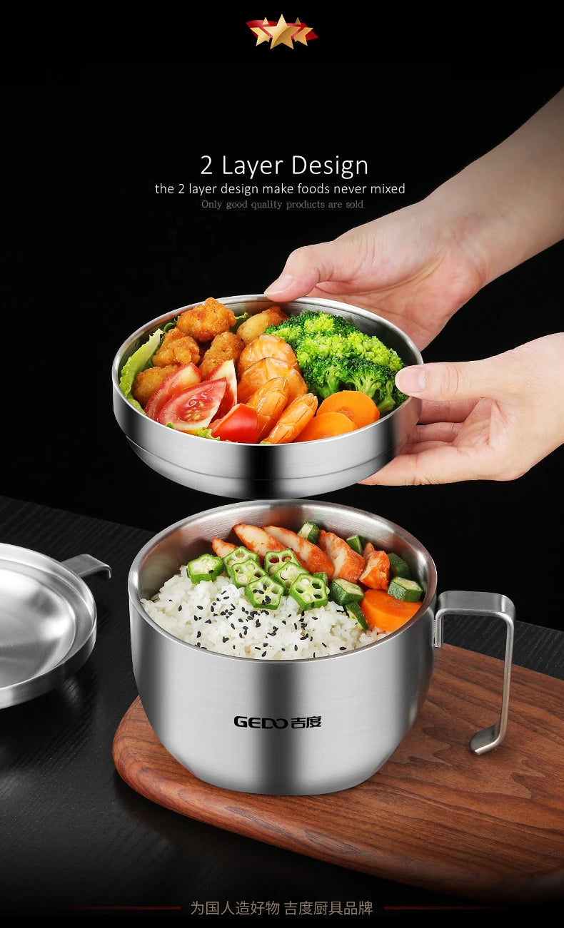 GEDO Insulated 304 Stainless-Steel Food Bowl, 1L