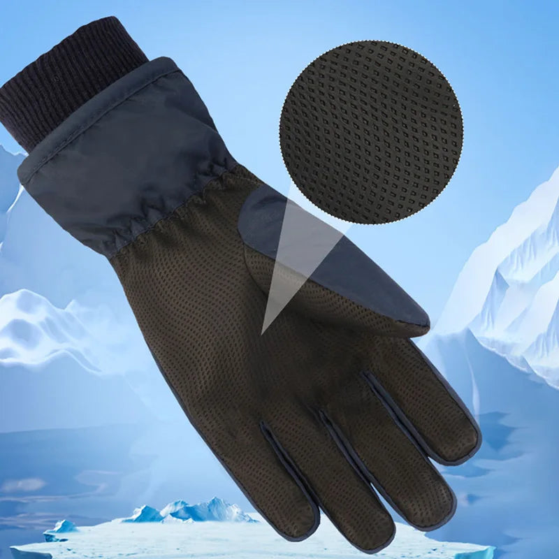 Kids' Insulated Ski Gloves – Plush-Lined Snow Gloves (Ages 4–13)