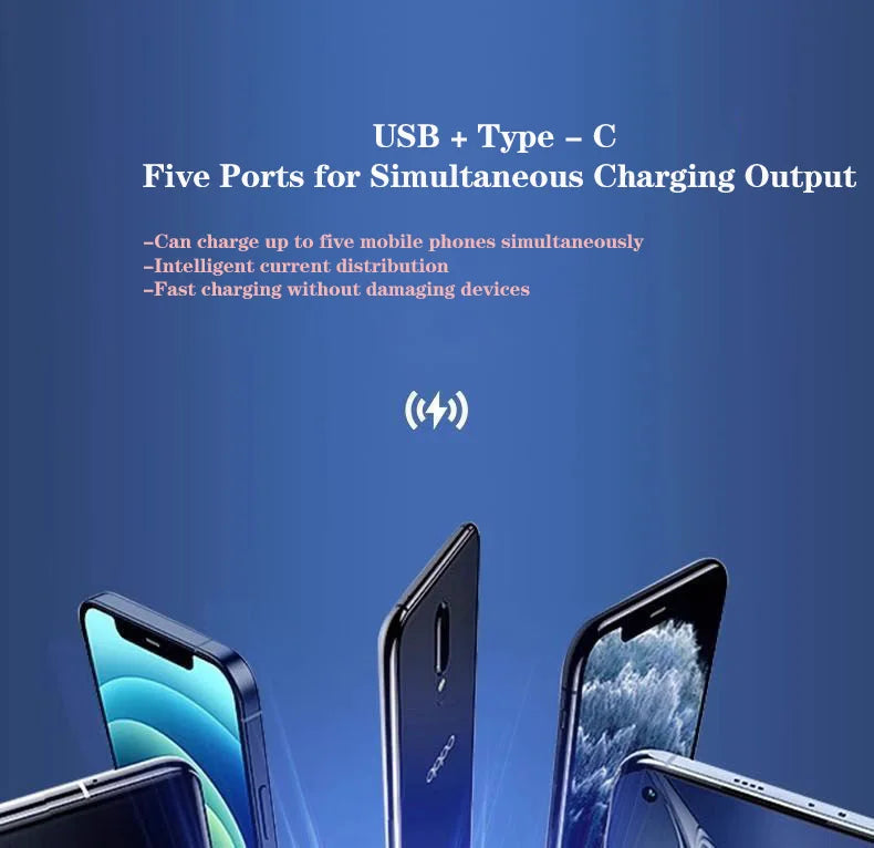 6-Port Car Charger with Digital Display