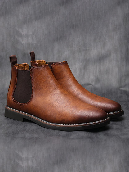 Herren-Chelsea-Boots im Slip-on-Stil mit eckiger Zehenpartie