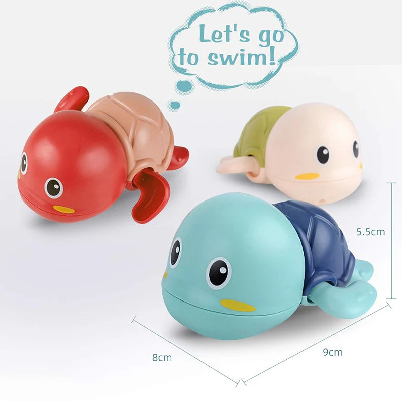 Wind-Up Bath Toys – Swimming Turtle, Duck & Whale for Kids