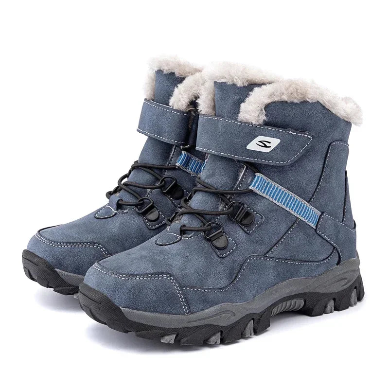 Kids' Slip-On Plush-Lined Winter Ankle Shoes