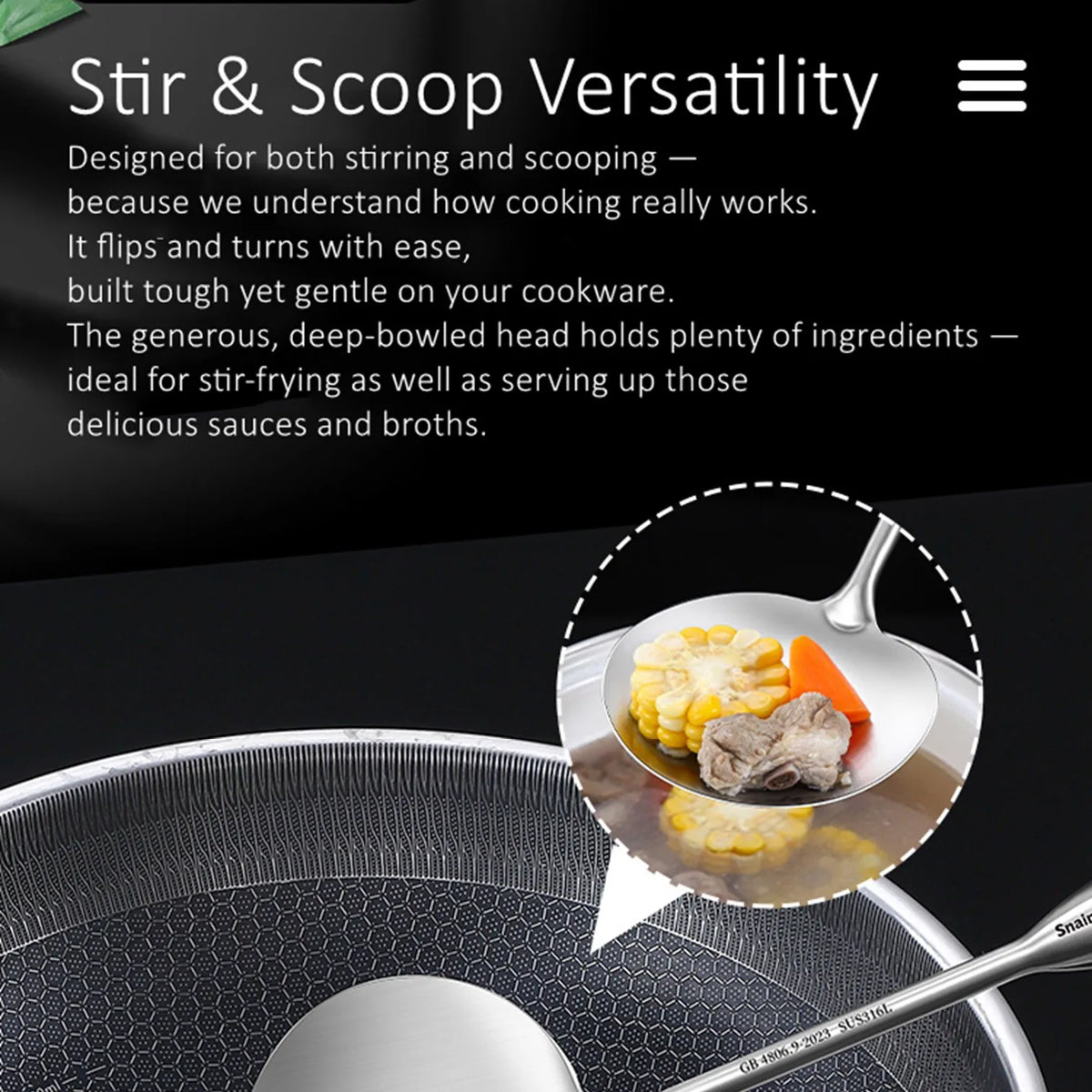 Snainy 316 Stainless-Steel Kitchen Utensil