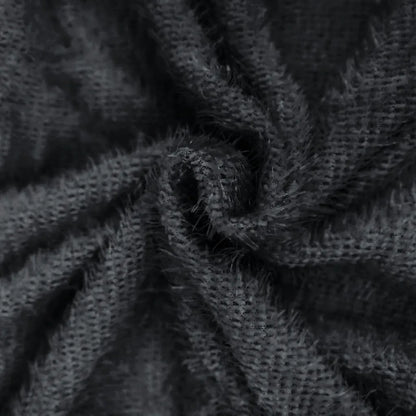 Knie-langes Damen-Strickkleid mit Rundhalsausschnitt
