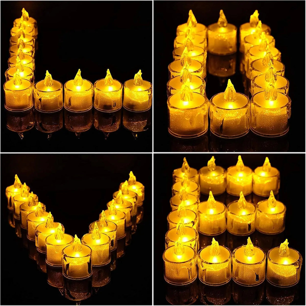 LED Flameless Pillar Candles Realistic Flickering Plastic Candle Night Light for Home Party Wedding Christmas Halloween Decor ﻿