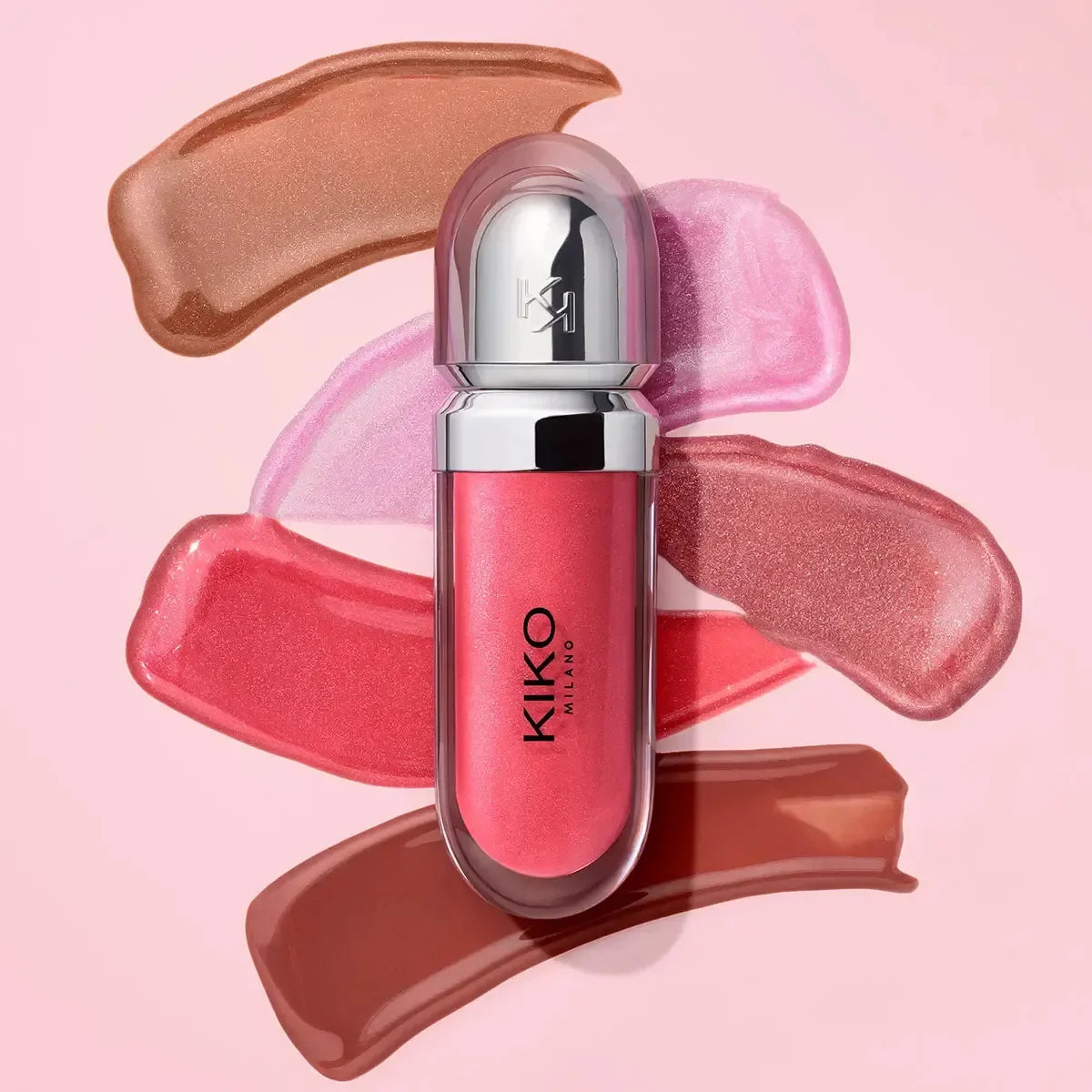 Original Kiko 3D Mirror Lip Glaze Waterproof Non Fading and Non Stick Cup Gentle Bean Paste Color Fine Shiny Point Charm Red