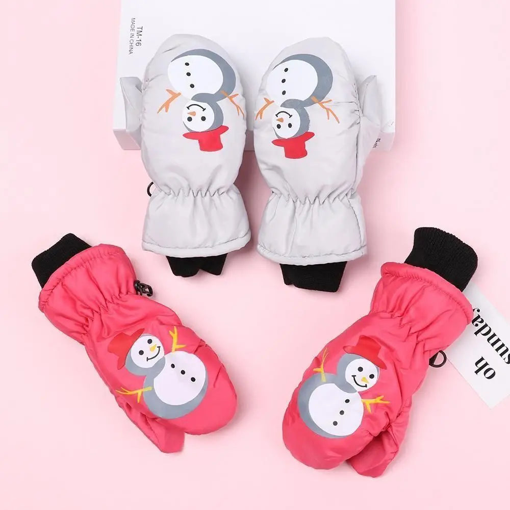 Kids' Thickened Ski Gloves – Windproof Non-Slip Snow Gloves (Ages 2–5)