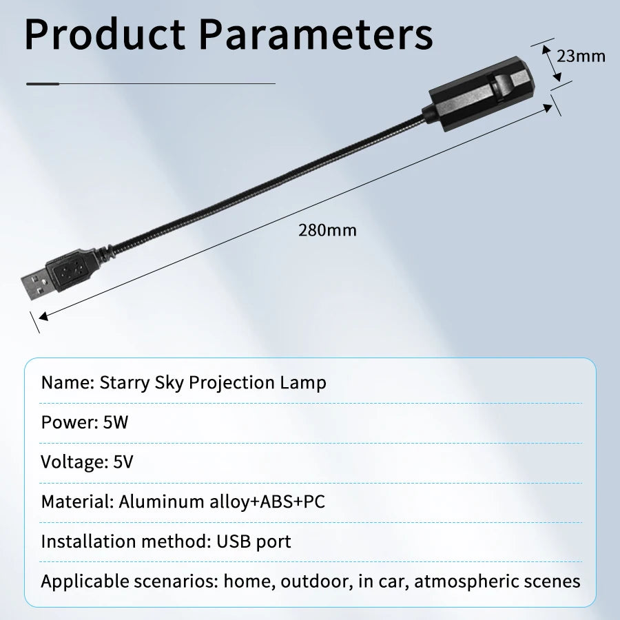 USB Projector Night Light – Christmas, Halloween & Planet Film Discs