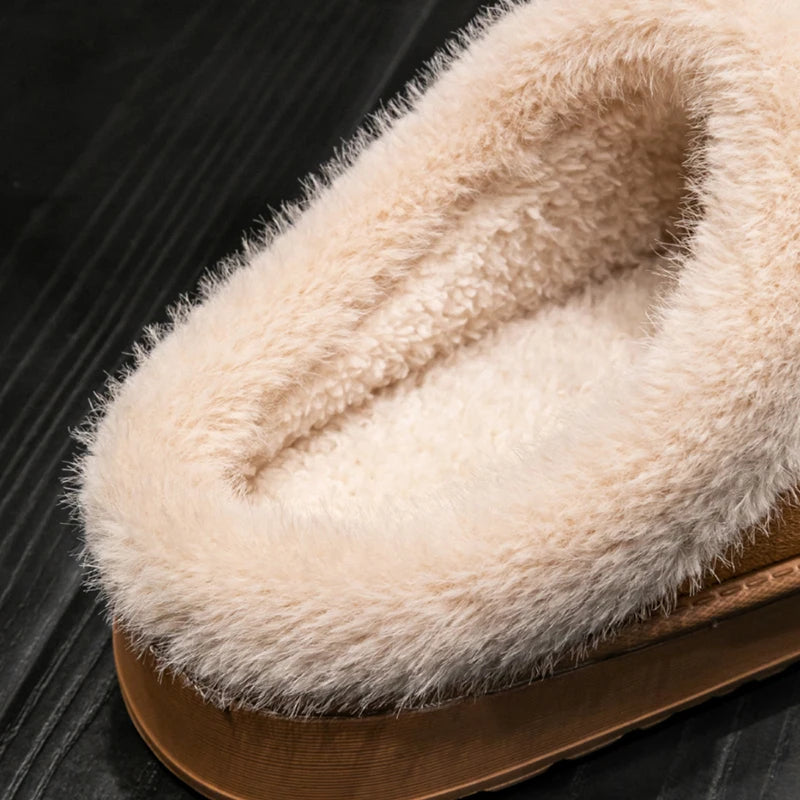 Women's Fluffy Winter Slippers – Warm Non-Slip House Slippers