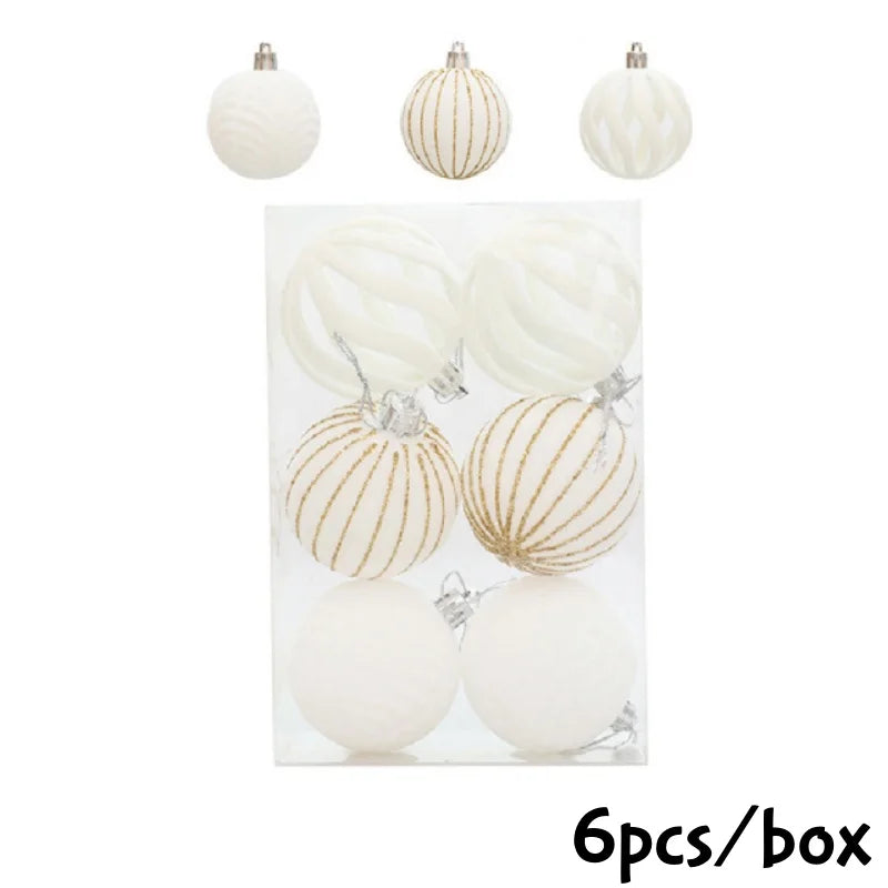 Velvet Christmas Ball Ornaments – 4 cm Vintage Baubles, Set of 6 or 12