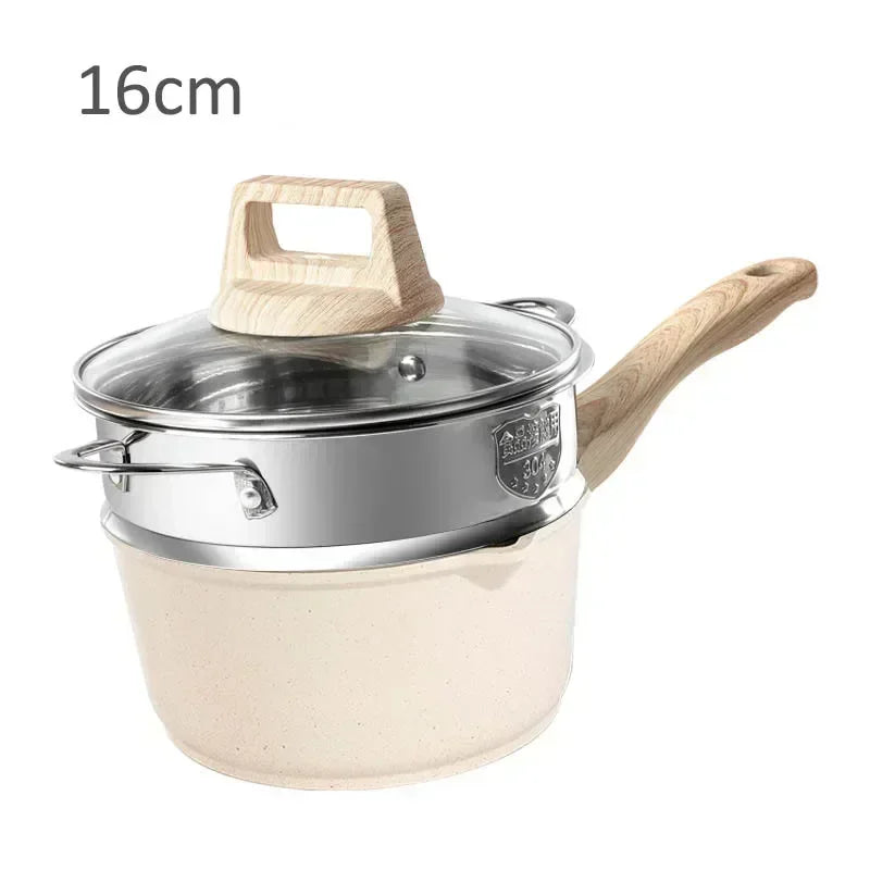 White Nonstick Aluminum Pots & Cookware Sets