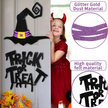 Halloween-Filzdeko für Fenster und Türen