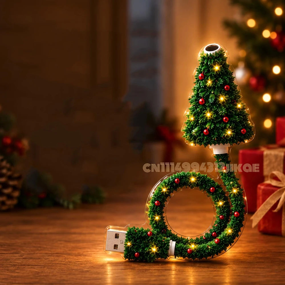 Flexible Christmas Tree Projector Lamp – USB, 6+ Holiday Patterns