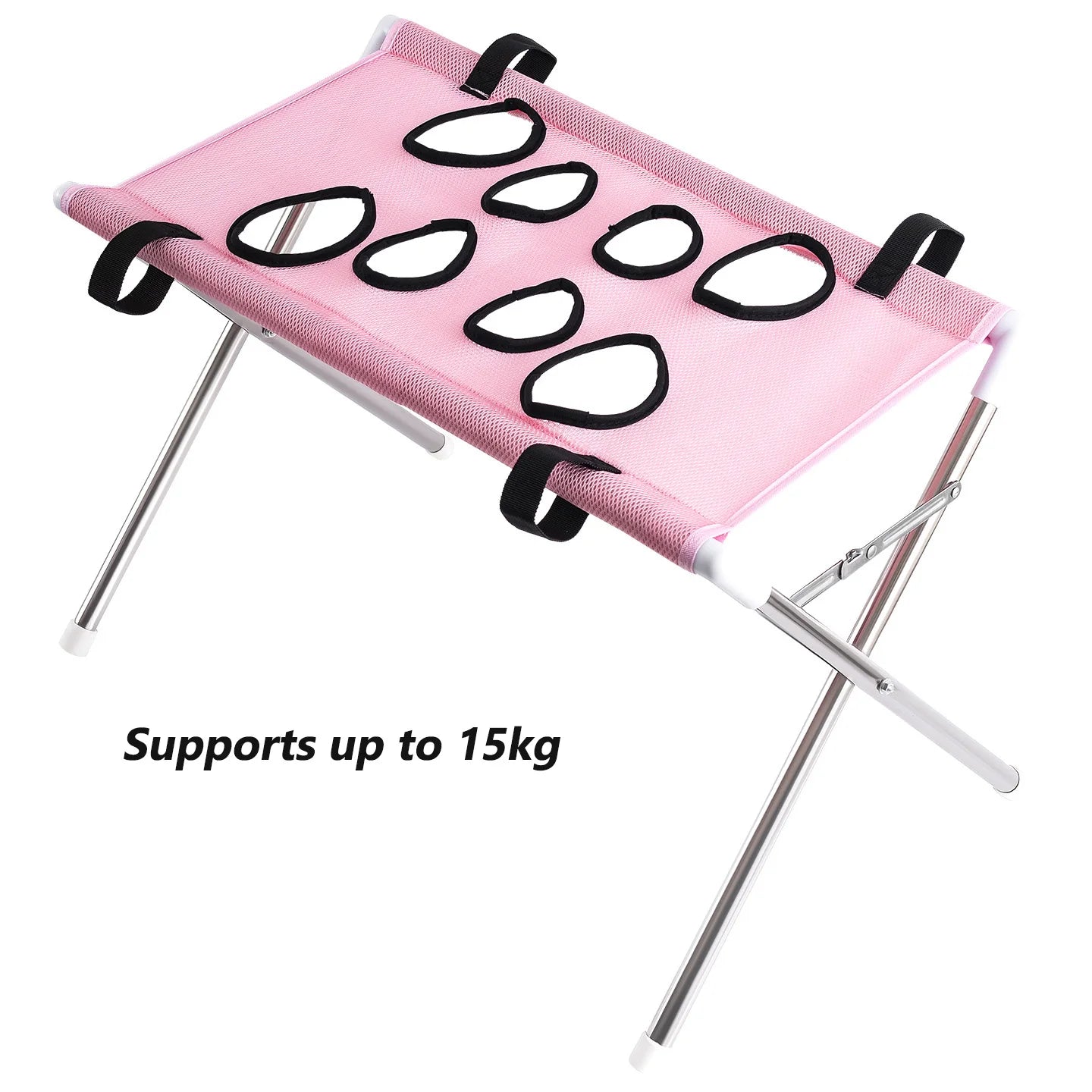 Table de toilettage portable pour animaux de compagnie Station de bain pliable pour chiens Établi de toilettage pour chats Hauteur réglable Outil de coupe de poils et de griffes
