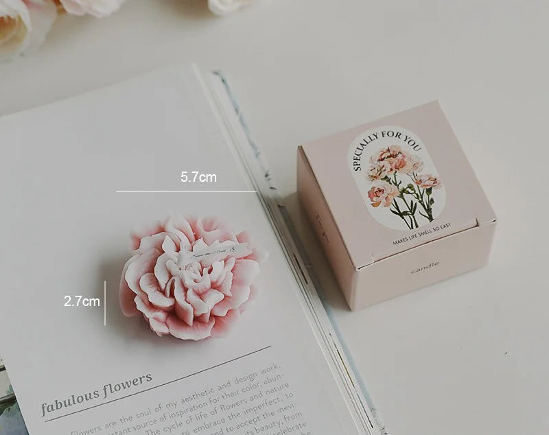 Handmade Carnation Candle Scented Candle Aromatherapy Soy Wax Candle Wedding Birthday Candles Party Home Decoration Photo Props