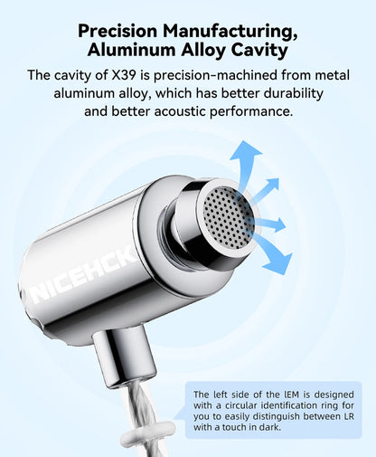 NICEHCK X39 In-Ear-Monitore | HiFi-Aluminium-IEM-Ohrhörer