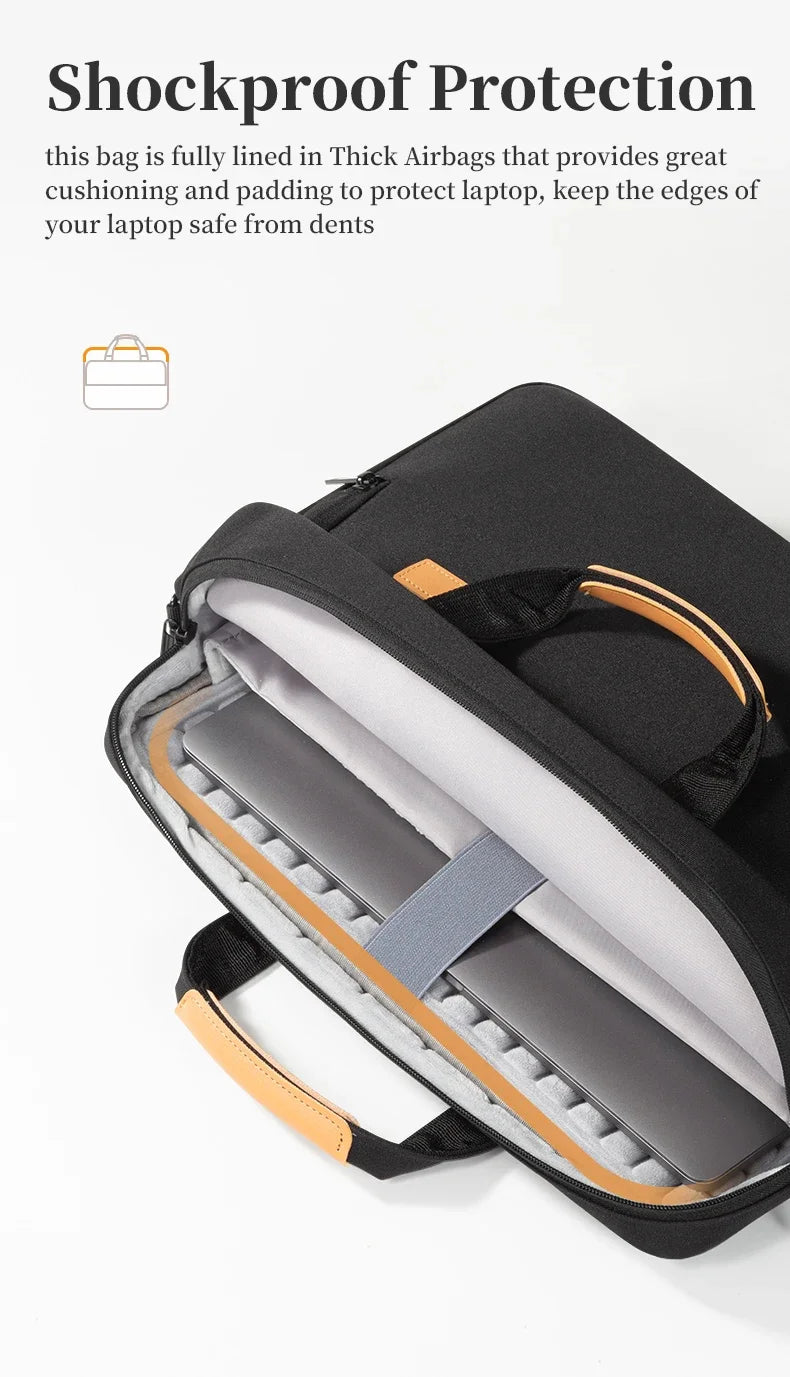 Men's Office Laptop Briefcase 15.6"-17.3" - Fits MacBook Pro 16, HP, Acer & Asus