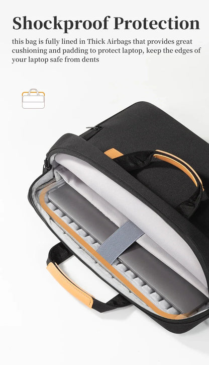Borsa da ufficio per laptop da uomo 15,6"-17,3" - Adatta per MacBook Pro 16, HP, Acer e Asus