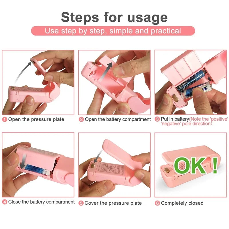 Mini Heat Bag Sealer Machine – Portable Handheld Thermal Plastic Food & Snack Bag Sealer