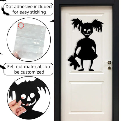 Halloween-Filzdeko für Fenster und Türen