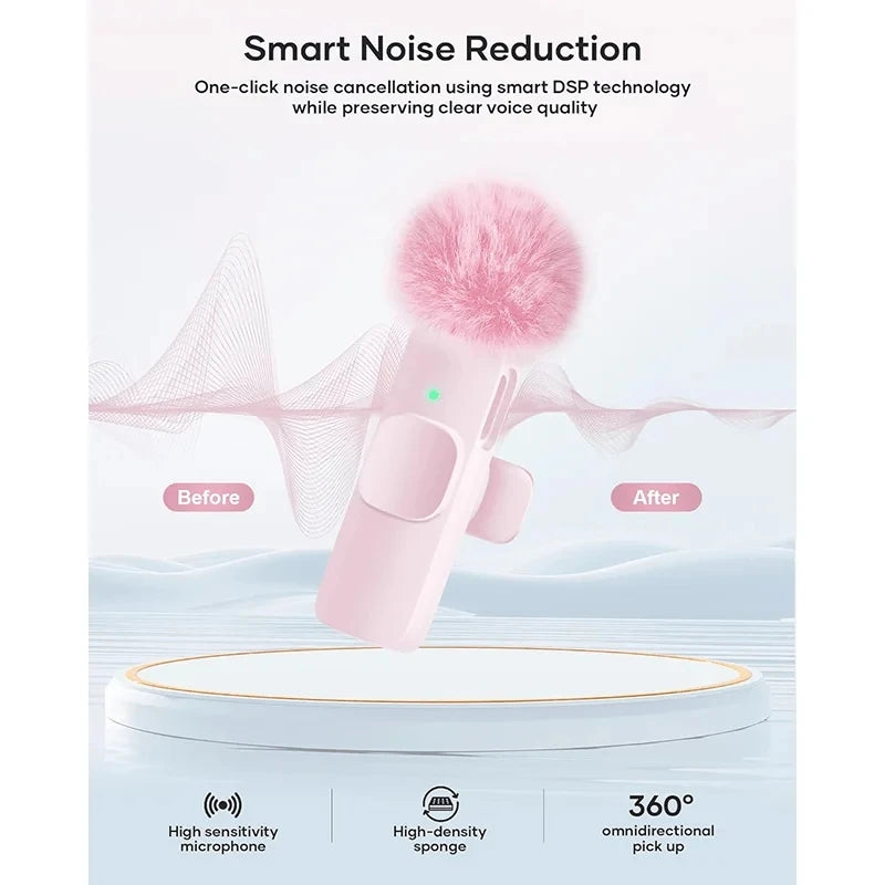 Dual Wireless Lapel Microphones – Clip-On Mics for Phone & PC