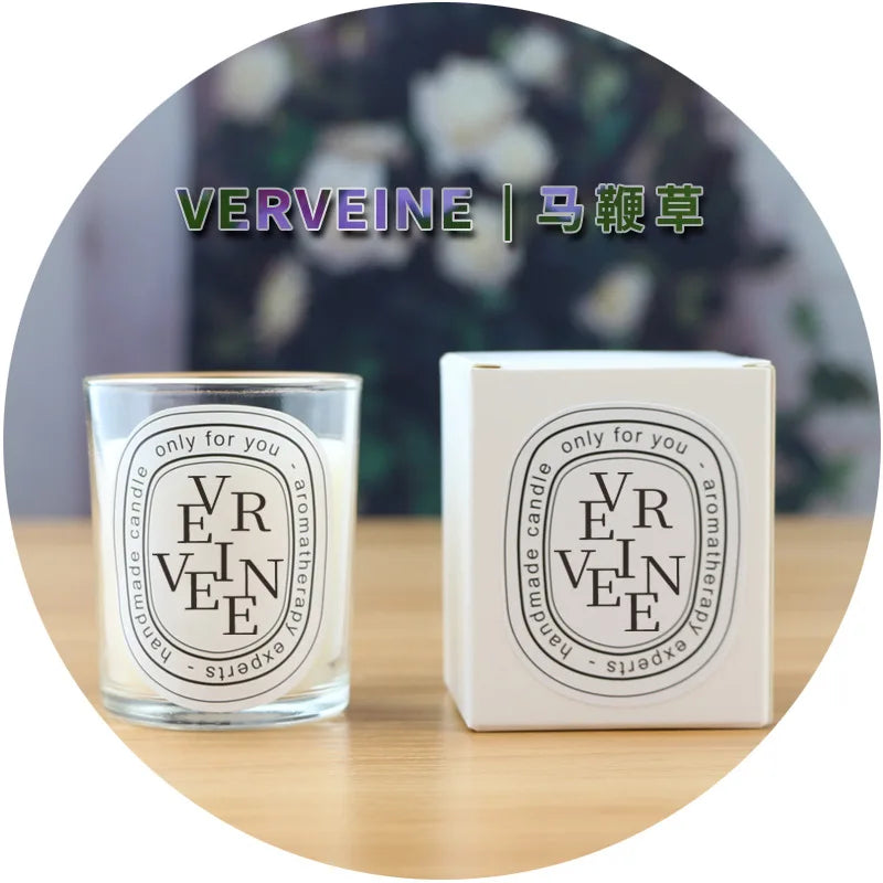 Clear scented candle companion gift return gift fragrance European style romantic candle lamp table incense handmade soy wax