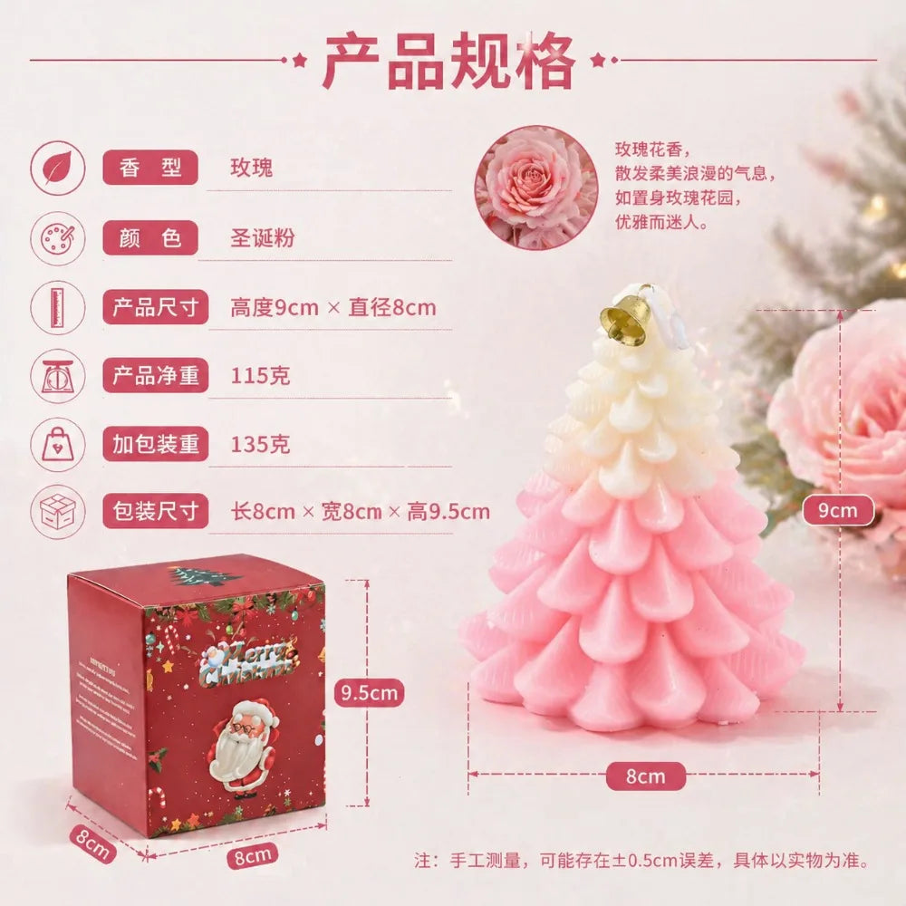 2026 Scented candle Christmas Tree Aromatic Candle with Hand Gift Ins Creative Home Decoration Set Shooting Props Holiday Gift
